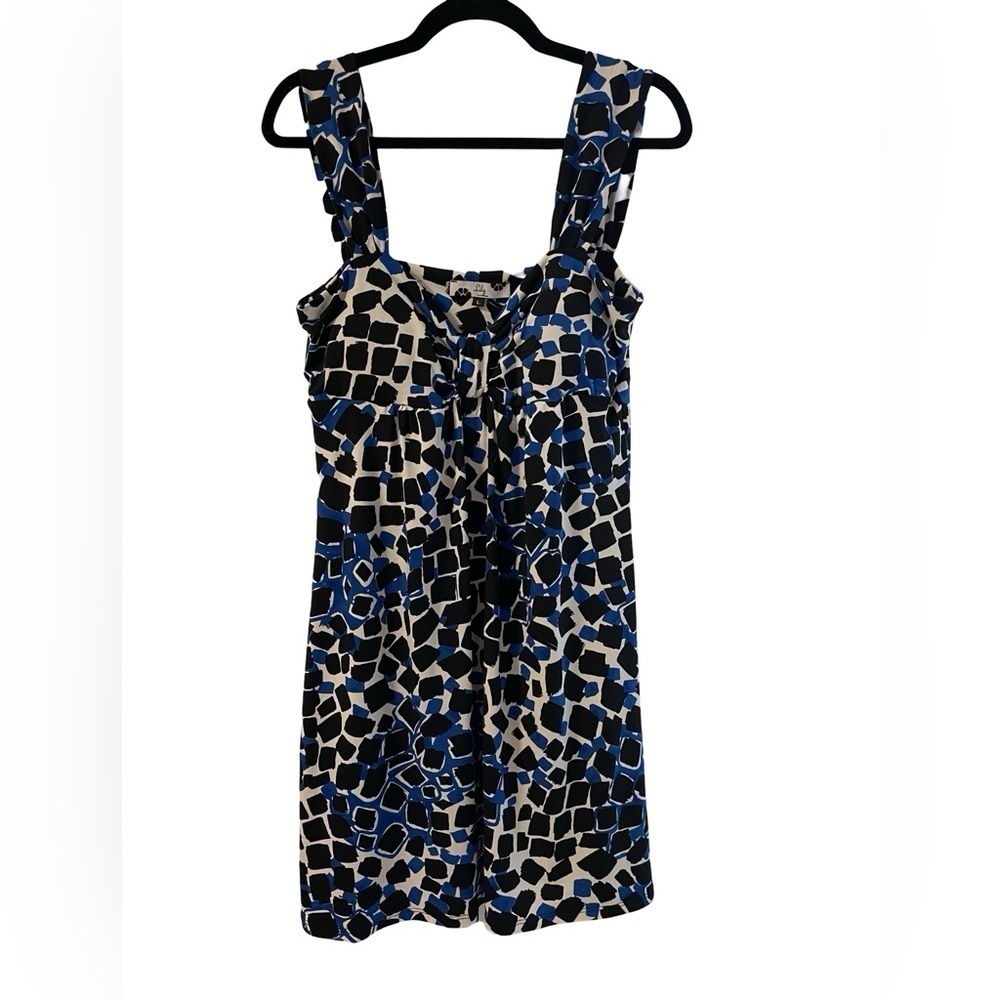 Lily Boutique Stretchy Block Printed Design Dress Size Large
